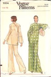 9304 VOG MANDARIN ASYMETRICAL DRESS TUNIC PANTS PATTERN 14